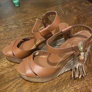 Lauren by Ralph Lauren open toed wedge size 7